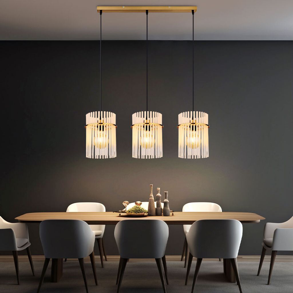 GLOBO Lighting 15698-3HM | Gorley visilica zlatna linijska 3xE27 - Image 2