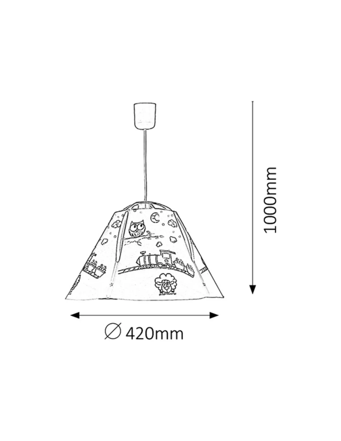 Rabalux 4566 | Shepherd visilica za djecu - Image 2